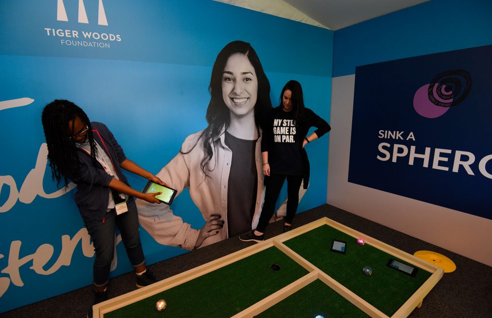 STEM learning tent at the Genesis Open